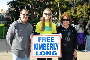 Alissa Bjerkhoel with the parents of Kimberly Long