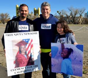 Justin Brooks and supporters of Keira Newsome.