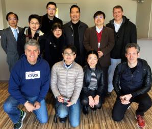 Members of Innocence Project Japan, the Taiwan Association for Innocence, and American representatives before a day of touring in Kyoto